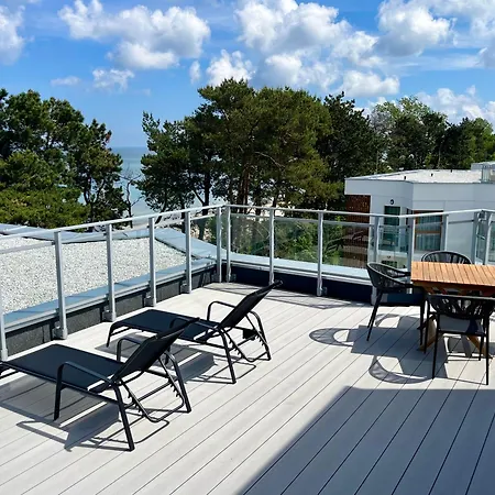 Penthouse Mit Meerblick Und Dachterrasse In Bei Mielno アパート Gąski