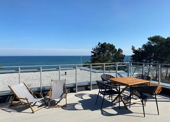 Penthouse Mit Meerblick Und Dachterrasse In Bei Mielno Apartmán *